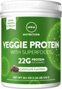 MRM Beslenme Veggie Protein Superfoods | Chocolate Flavored | 22g Complete protein | 8.8g Essential Amino asitler | 13 süper yiyecek | Omega 3s ve Omega6s | Keto Friendly | 30 Servisler