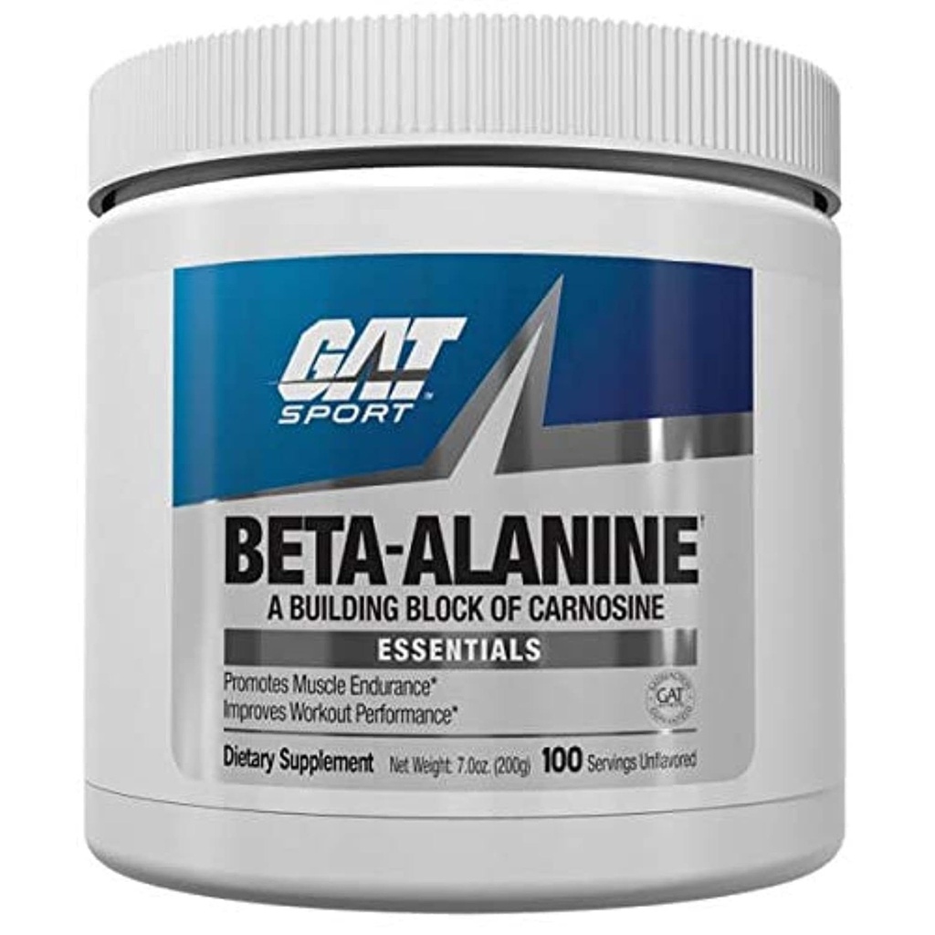 GAT SPORT Βήτα σκόνη αλανίνης Άγευστη, 200 γραμμάρια, αντοχή, απόδοση, Scoop περιλαμβάνονται, 100 υπηρεσίες