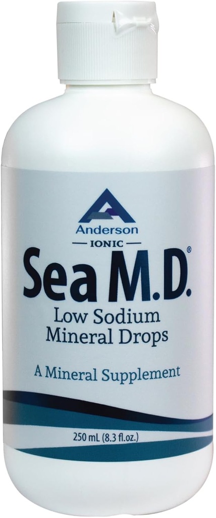 Anderson Sea M.D. Yoğun Trace Mineral Drops, Ionic Electrolyte Supplement Magnezyum, Kas Cramps, Liquid Magnezyum ve Trace Mineral, Take, 8.3 fl oz, 120 Hizmet