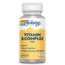SOLARAY Vitamin B Kompleksi 100 mg, Sağlıklı Enerji Supplement, Red Blood Cell Formation, Nerve & Immune Support, Super B Complex Vitamins with Folic Acid, B6, B12, Biotin & More, Vegan, 50ct