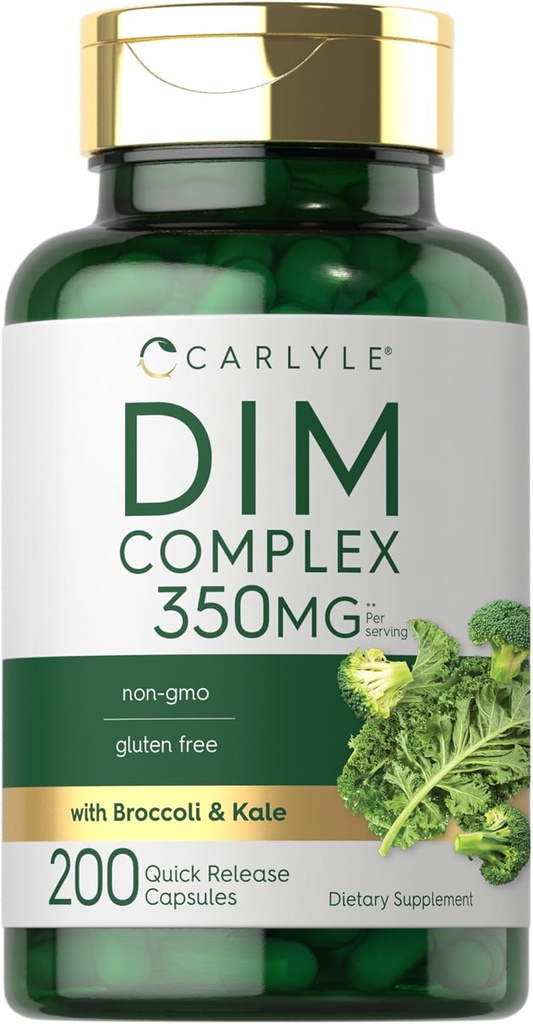 Carlyle DIM Supplement for Women & Men | 350mg | 200 Kont | Vejetary, Non-GMO & Gluten Free Complex