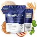 1MD Beslenme FiberFitMD - Potent Digestive & Cardiovascular Destek - Kadınlar ve Erkekler için Sağlık Tamamı - Yüksek Fiber Toz - 30 Gün