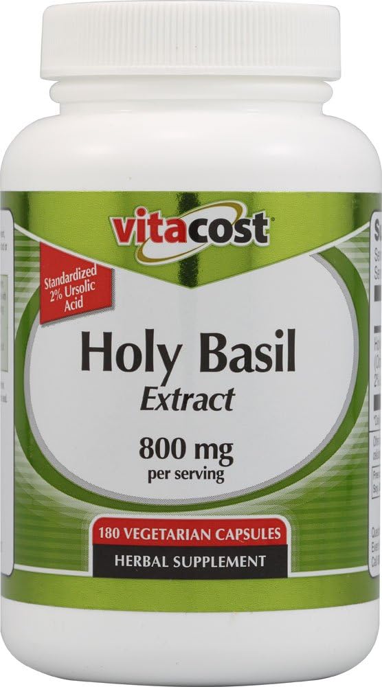 Vitacost Holy Basil Extract - 800 mg per Serving - 180 Vegetarian Capsules