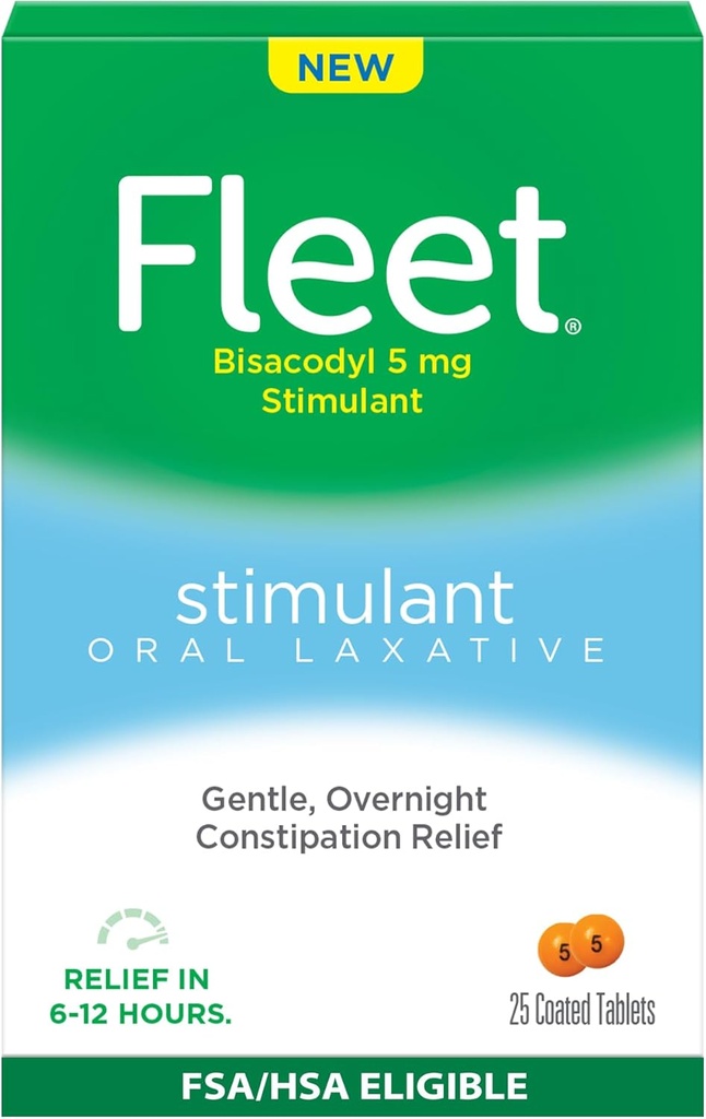 Στόλος στοματικό Laxative Tablets για Overnight Δυσκοιλιότητα Ανακούφιση για ενήλικες, διεγερτικό Laxative, 25 Count