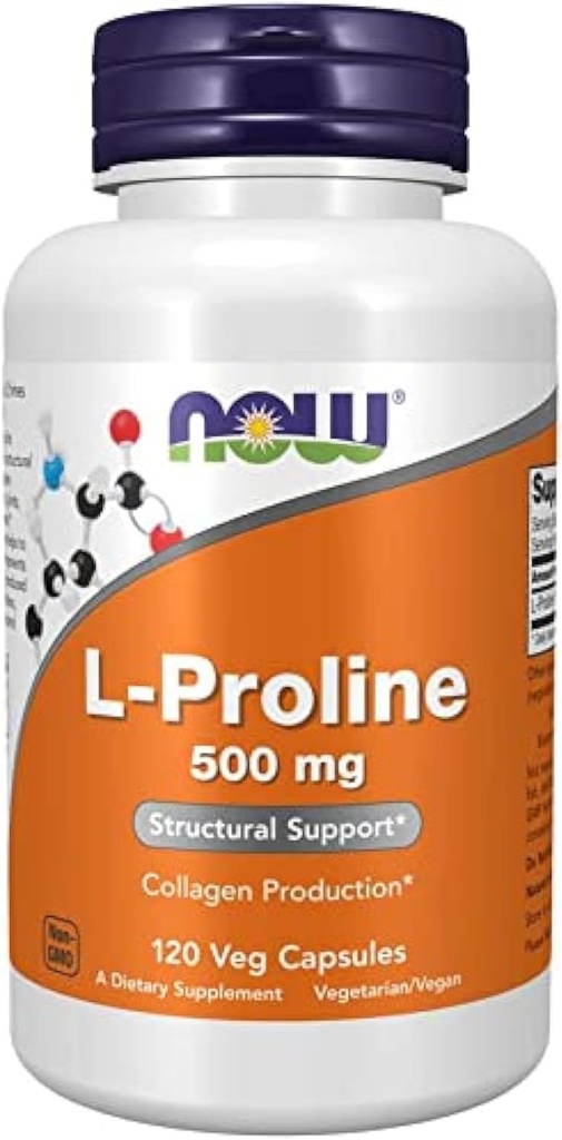 L- Proline 500 mg - 120 Veg Κάψουλες από NOW