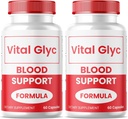 (2 Pack) Vital Glyc Capsules - Resmi Kan Desteği Formula, Vital Glyc Blood Gemi Temiz, Vital Glyc Glyco Optimizer Pills, Supports General Health & Wellness, Vital Glyc Toz (120 Capsules)