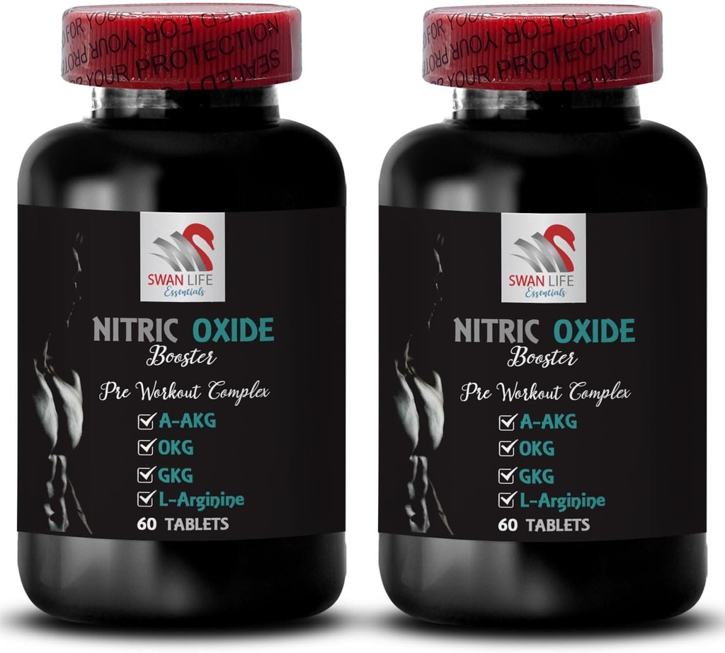 Nitrik oksit erkekler için takviyeleri - NITRIC OXIDE BOOSTER - L-Arginine, Güçlü destek, Endurance booster, Egzersiz takviyesi, Power formülü, Enerji karışımı, Eğitim 2 Şişe 120 Tablets odaklanır