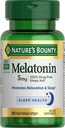 Nature's Bounty Melatonin,% 100 Uyuşturucu Ücretsiz Uyku Yardımı, Diyetsel Tamam, Rahatlama ve Uyku Sağlığı, 5 mg, 90 Softgels (kırda 1)