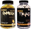 CONTROLLED LABS General Health Sche, 45 Orange Triad, 120 Kont Orange Oximega Fish Oil, Muscle Building and Recovery Supplement for Men and Women