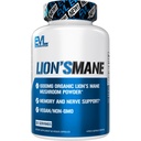 Evlution Organic Lion’s Mane Mushroom Supplement - Κάψουλες Mane Mushroom του Λέοντος Nootropics Brain Support Supplement for Focus Memory Clarity and Inunity Support