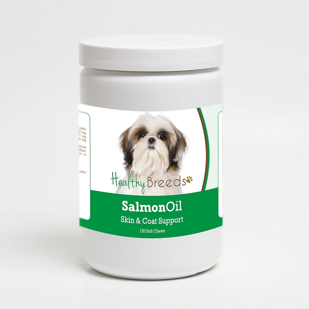 Sağlıklı Breeds Shih Tzu Salmon Oil Yumuşak Chews 120 Kont