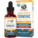 MaryRuth Organics Organic Turmeric Liquid Extract | Sugar Free | USDA Organic | Organik Turmeric Supplement | Non-GMO | Gluten Free | Vegan | Alkol Özgür Tincture | 1 Fl Oz