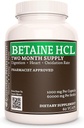Remedy'nin Beslenme Betaine HCL (Hydrochloride) | 1000 mg, 60 Capsules Diyet Supplement | Two Moon Supply | Ayrıca Containsuba Carbonate, Papain & Bromelain