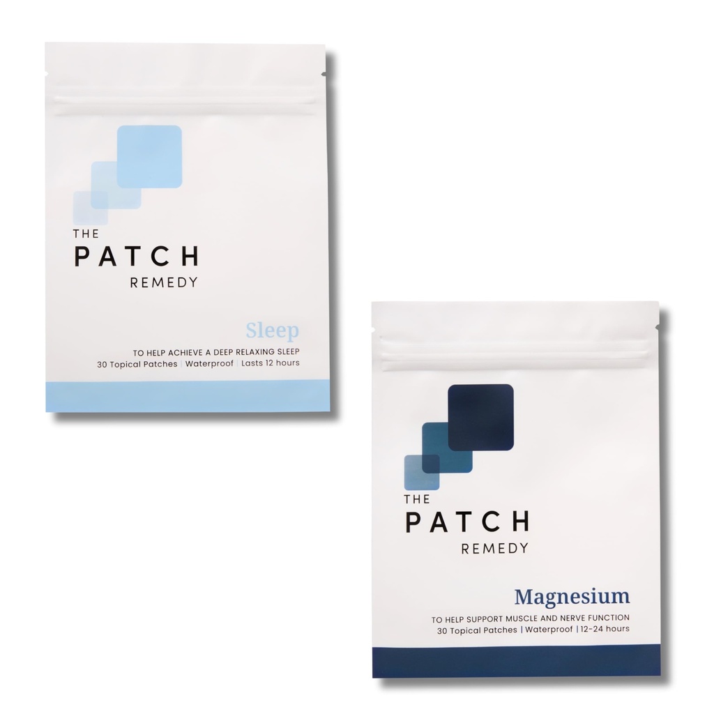 Το Patch Remedy Sleep & Magnesium Bundle - (60 Patches) Φυσικό μελατονίνη-free Sleeping Patch & μαγνήσιο Glycinate Patch Kit 