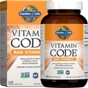 Life Vitamin Kodu Raw C - 120 Capsules, 500 mg Tüm Gıda C Capsules + Meyve & Veggie Mix & Probiyotikler, Yetişkinler için Tamamlar, Vegan, Gluten Free