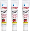 Globe (3 Pack) Capsaicin 0.1% Υψηλής Ικανότητας Κρέμα ανακούφισης πόνου, Αρωματισμένο (2 oz) Βαθιά Καθαριστική Ανακούφιση από: Αρθρίτιδα, Μύες, αρθρώσεις και οσφυαλγία