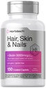 Horbäach Hair Skin ve Nails Vitaminleri | 150 Caplets | Biotin ve Collagen | Tamam for Women and Men | Non-GMO, Gluten Free