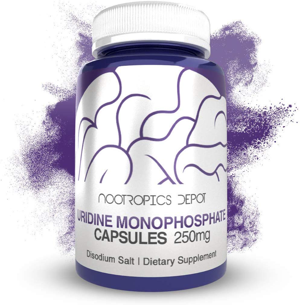 Nootropics Depot Uridine Monofos Capsules | Disodium Salt (60 Kont) Bilişsel Geliştirr* | Nootropic | Choline Precursor