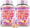 Kadınlar için Multivitamin Gummies 50 Plus - Omega 3, Coenzyme Q10, Iron, Kalsiyum, çinko, A, C, D3, E, K2, B Kompleks, Folate - Enerji için Çok Vitaminler ve Mineraller, Güzellik, Immune, Sugar Free