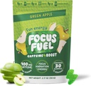 FocusFuel Energy Chews – Green Apple Flavor (15 μερίδες) – 100mg καφεΐνη + B12, Μαγνήσιο, Alpha GPC – Ενισχύστε Focus & Energy – Χωρίς σύγκρουση ή Jitters