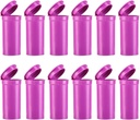 12 Pack Boş Plastik Pill Şişes with Caps, Airtight Multi-Purpose 13 Dram Pill Konteyner with Pop Top Caps for Medicines, Supplements, or Any Small Materials (Grape Opaque)
