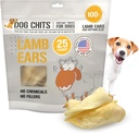 Köpekleri için Lamb Ears -% 100 Doğal Bakılmış Lamb Ear Köpek Tedavileri - T-Free, High protein, Lower Fat Eğitim Chews - Diş Sağlığı ve Ortak Destek - Büyük, Orta Köpek için - 25 Paket
