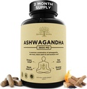 Organik Ashwagandha Root & Irish Sea Moss – 3,600 mg Ashwagandha Supplement with Black Seed Oil, & Burdock Root – Herbal Supplement for Energy, Calm, Mood, & Wellness, 120 Caps