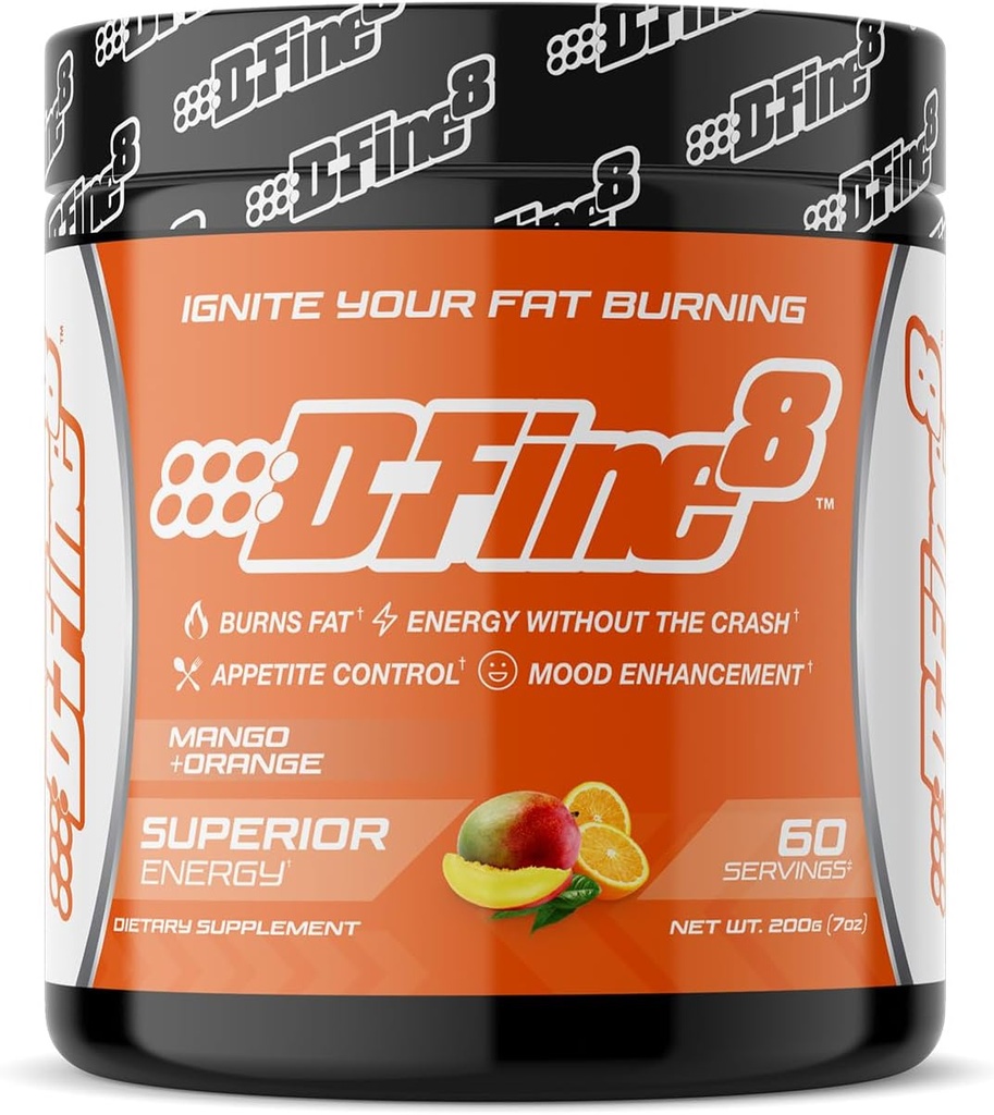 Termogenic Pre-Workout Energy Toz & Kedding Supplement, Boost Energy Mood & Focus, Sugar Free, Contains Senactiv, Endurance, 300 mg Caffeine, N-Acetyl-L-Tyrosine (Mango Orange)