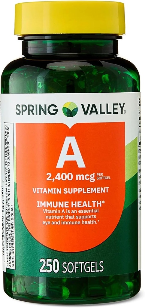 Βιταμίνη A Softgels, 2400 mcg, 250 Count + Φορητό εμπορευματοκιβώτιο (2 αντικείμενα)