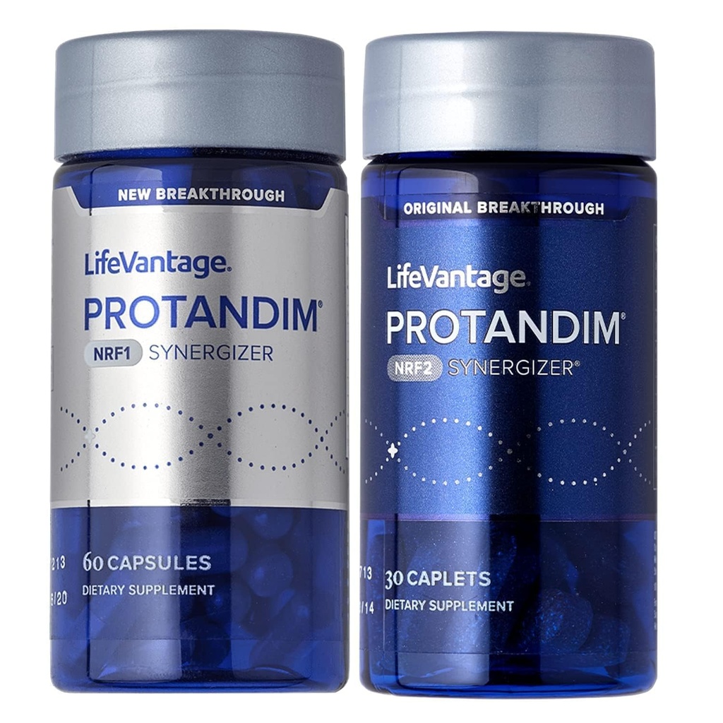LifeVantage Protandim Dual Synergizer, NRF1 (60 Caps) + Nrf2 (30 Caps) Activators, Sağlıklı Aging, Antioksi, Hücre Enerji Boost, Kalp Sağlığı, Ashwagandha, Turmeric, CoQ10