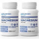 Puregen Labs Triple Magnesium Complex 300mg Μαγνήσιο Γλυκινικό, Μηλεϊνικό, & Κιτρικό [Υψηλή Απορρόφηση] Σύνολο 240 Veg Κάψουλες 