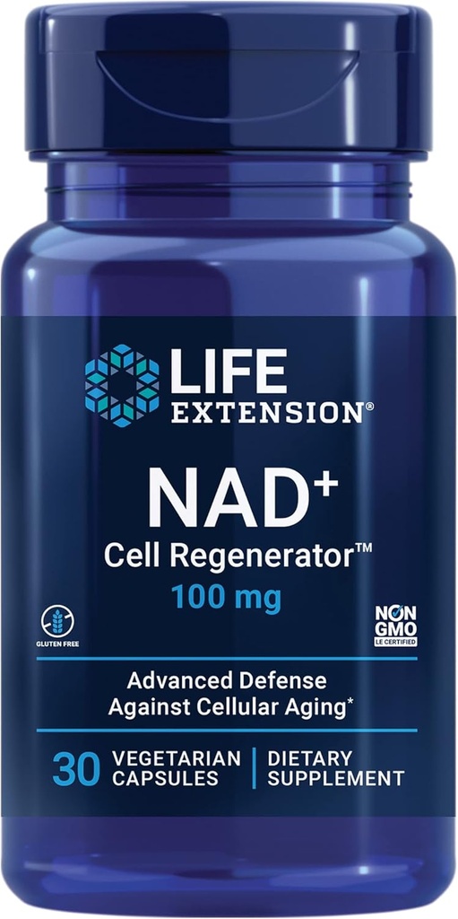 NAD+ Hücre Regenerator 100 mg - NIAGEN Nicotinamid Riboside Formula - Sağlıklı Hücre Metabolism, Anti-Aging & Longevity - Gluten Free, Non-GMO, Vegetarian - 30 Capsules