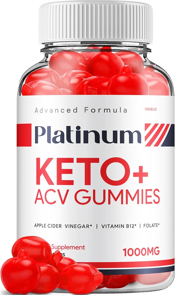 Platinum Keto ACV Gummies - Gelişmiş Formula Platinum Keto Plus ACV Gummies Apple Cider Vinegar Platinum ACV Gummies Diyetary Supplement Yorumlar Men Women (60 Gummies)