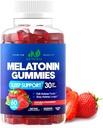 Yetişkinler için 30 mg Gummies (60 Hizmet) - Yüksek Potency Sleep Support with 30 mg of Melatonin Per Gummy - Gluten-Free, Sugar-Free, Non-GMO, 100% Vegetarian, Strawberry Flavor - 60 Gummies