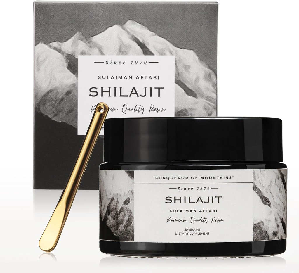 Himalaya Sundried Shilajit | Sulaiman Aftabi | 1970'ten beri | Fulvic Acid & 85+ Trace Minerals | Hormon Denge, Enerji ve Odak | 30 Grams | 2 Ay Supply