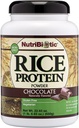 NutriBiotic Chocolate Rice proteini, 1 lb. 6.9 oz | Low Carb, Vegetarian & Keto-Friendly Raw Protein Toz | Grown & Processed Without Chemical, GMOs or Gluten | Easy to Digest & Nutrient-Rich