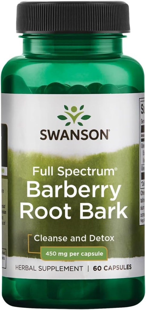 Σουάνσον Full Spectrum Barberry Root Bark 450mg 60 κάψουλες
