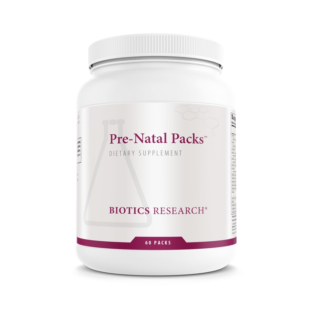 Biotics Research Pre Natal PacksTM Pre Natal Nutrition Support, Post Natal Formula, Περιλαμβάνει Omega3s, Iodine και Folate, Διατροφικές Ανάγκες για Έγκυους, Γαλακτωματοποιούς και Γυναίκες που επιθυμούν να Συλλάβουν, 60 Pack