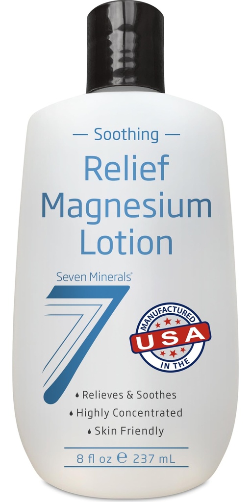 Επτά Ορυκτά Μαγνήσιο Lotion για τον ύπνο, Καταπραϋντική ανακούφιση & χαλάρωση - Εξαιρετικά συμπυκνωμένο μαγνήσιο για καλύτερο ύπνο, πόδια και κοινή φροντίδα. Μη λιπαρή Λοσιόν με φιλικό προς το δέρμα συστατικά - 8 fl oz