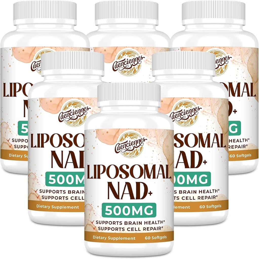 Liposomal NAD+ 500 MG Supplement, True NAD Plus Supplement, Superior Aborpsiyon, Boost NAD + Daha Verimli, Nicotinamid Riboside for Cellular Enerji, Sağlıklı Ağlama, 360 Hizmet