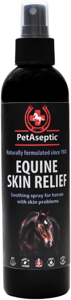 Atlar için Equine Skin Relief Spray | Yardımlar Heal Cuts, Insect Bites, Yararlar ve Sunburns | Yardımlar Kontrol Dermatitis | Yardımlar Rain Rot, Mud, Sweet Itch, & More | 8oz Mix