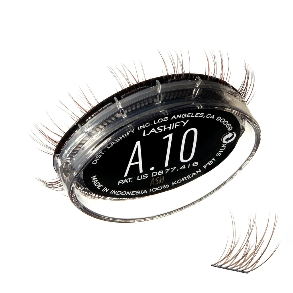 Lashify Amplify 10mm Gossamer Eyelash Extensions Refill, Ash Color, DIY False Lashes for a Natural Look
