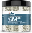 Earthborn Elements Apple Cider Vinegar 200 Capsules, Pure & Undiled, No Wordss