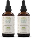 HerbEra Stephania Root B120(2par) Alkol-Free Herbal Extract Tincture, Mekanik Sıvı Durağı Doğal Stephania Root (Adımhania Tetrandra) 2x4 fl oz)
