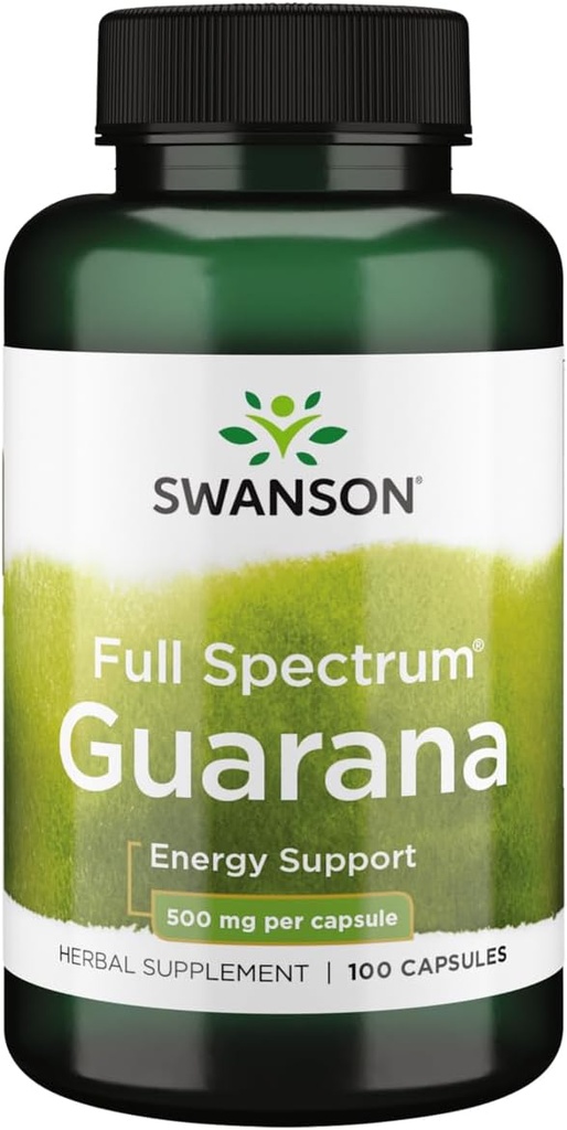 Swanson Guarana 500 Milligrams 100 Κάψουλες
