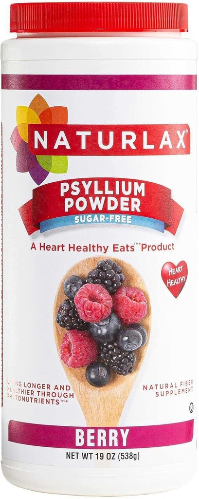 Sugar-Free Psyllium Husk Fiber Toz, Berry Flavored 19 oz
