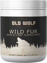 Vahşi Fur Skin ve Köpekler için Tamam: Itchy Skin, Hot Spots Tedavi ve Mevsimlik Tüm Enerjiler, Shedding'i Azaltır, Improving Coat Shine - 60 Chews