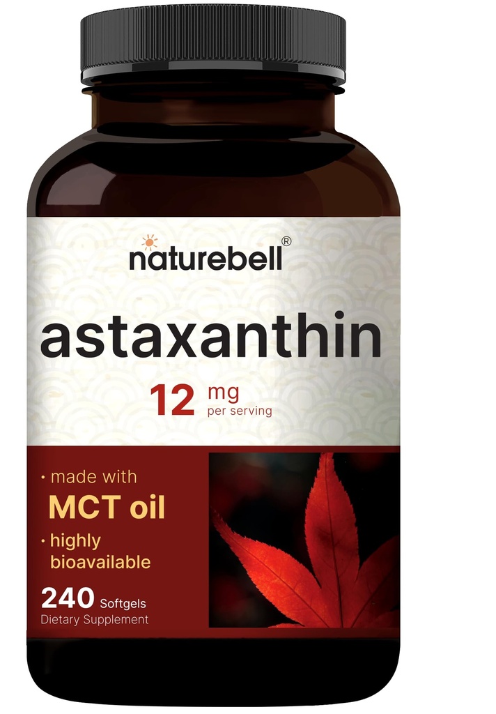 NatureBell Astaxanthin 12mg, 240 Softgels 