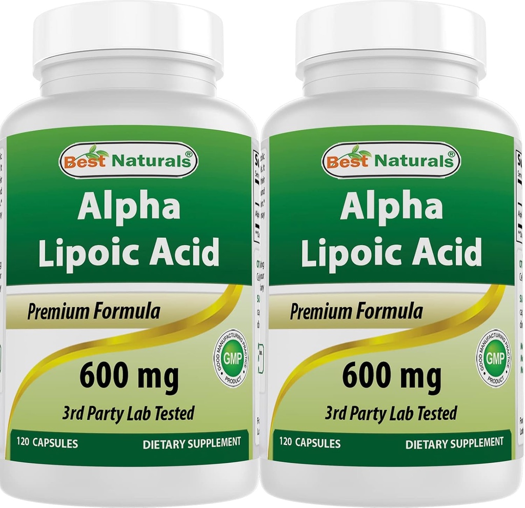 En İyi Doğallar - Alfa Lipoic Asit (ALA) - 600 mg (120 Kont (Pack of 2))