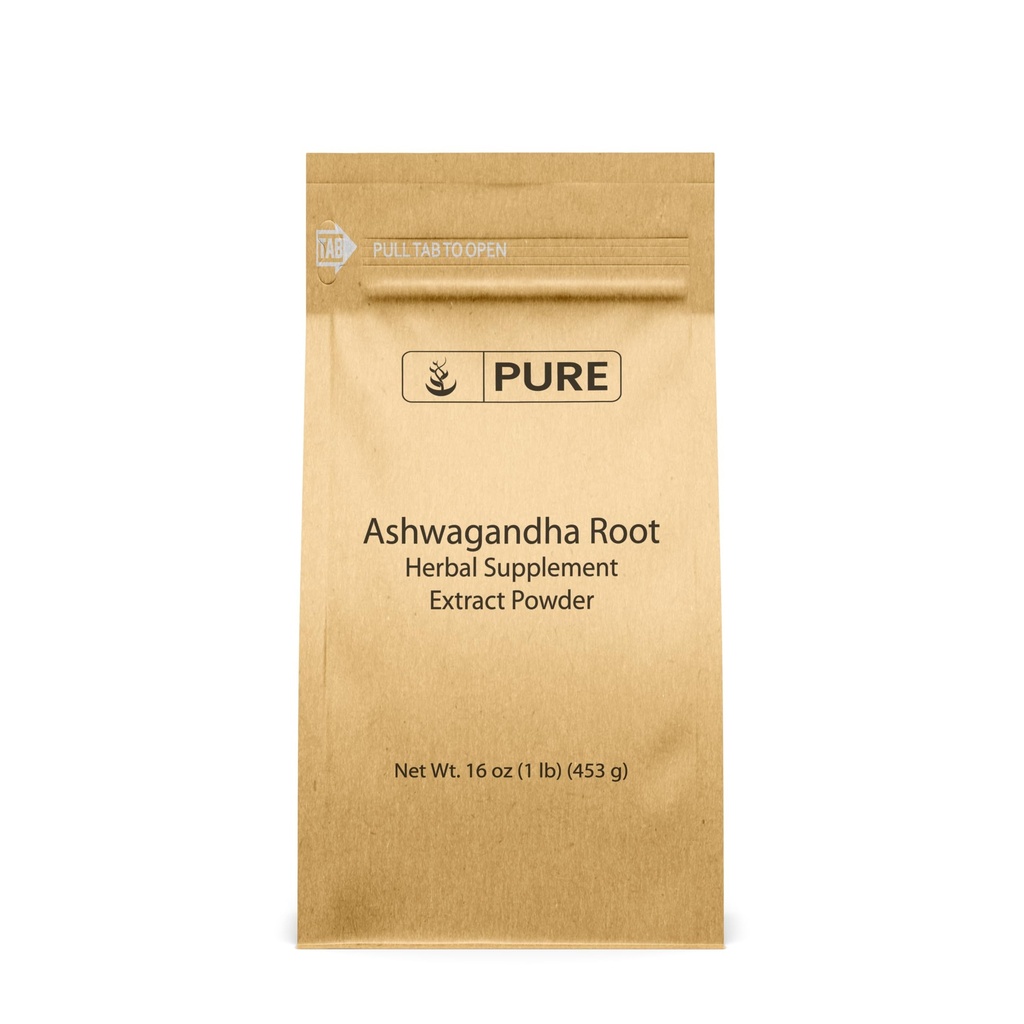 PURE ORIGINAL INGREDIENTS Ashwagandha (1lb) Doğal ve Saf, Vegan, Gluten-Free, Lab-TY